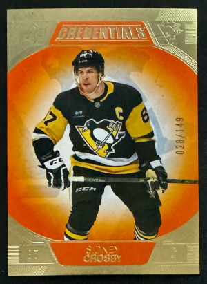 2022-23 Credentials Sidney Crosby Orange /149 front